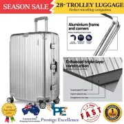 Luggage Suitcase Trolley Travel Lock Storage Bag Hard Shell Case Aluminium Frame