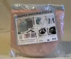 TRAVEL DRESSER POUCH/COSMETIC BAG ORGANIZER W/ DRAWSTRING CLOSURE PINK NWT!!