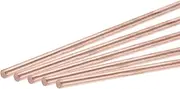 uxcell 10 Pack Pure Copper Round Rod 3mm/0.12 Inch Diameter 13 Inch Length Solid Copper Rod Lathe Bar Stock for DIY Metal Craft Metal Working Hobbies