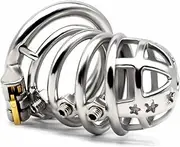 HGDTYRI Stainless steel penis cage chastity belt with spikes, men's chastity cage CBT penis bondage BDSM chastity cage sex toy for men(B-40mm)
