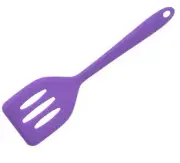 Silicone Slotted Turner Stainless Steel Handle Pancake Spatula Scratch Resistant