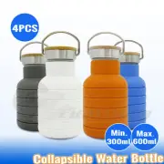 4x Collapsible Outdoor Office Water Bottle Camping Caravan Gym Office Kettle Cup