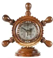 Mantel Clock Table Clock,Mute,Desk Decoration Clock Living Room Mantel Clock Office Solid Wood Clock,Alarm Clock Aqiong