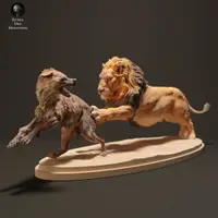 在飛比找蝦皮商城精選優惠-Tazo工坊[AD] 獅子狩獵斑點鬣狗Lion Huntin