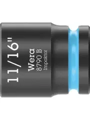 Wera 8790 B Impaktor Socket Wrench Insert 3/8in Drive 11/16in x 30mm (005521)