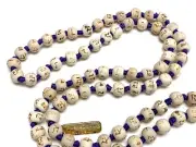 Tulsi Mala Necklace w/ 5 Mukhi Rudraksha - Cancer Sun Sign - Heart & Sacral
