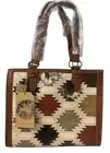 Catchfly Concealed Carry Tote Purse Aztec Southwestern Brindle Inlaid Brown New