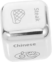 Food Decision Stainless Steel Dices for Meal Choices Fun Present Idea with Box for Housewarming Eliminate Food Anxiety with Creative