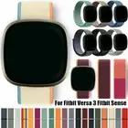 For Fitbit Versa 4 3 Fitbit Sense Nylon Loop Sport Watch Band Strap Wristband