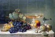 Fruit Nuts Glass Wine Grape Ceramic Mural Backsplash Bath Tile #2218