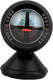 DONFAMDS Car Inclinometer Level Gauge Tilt Indicator for Vehicles High Sensitivity Slope Easy to Read Dashboard Tool for Accurate Road Condition Measurement Black
