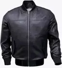 Men's Leather Varsity Jacket Black Soft Lambskin Leather Bomber Jackets