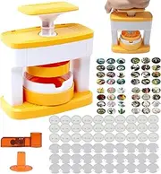 CHSG Printing Type DIY Badge Making, 48 Pattern Component Badge Making Kit, Circle Cutter, Children, DIY Gift, Pin Maker, Cute Sticker Maker to Make Your Own Badge