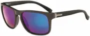 ONE Ziggy Polarized Sunglasses: Matte Black with Smoke Green Mirror Lens