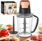 Food Processor Chopper, 1000W Home Electric Meat Grinder, 2L Large Capacity, Multifunction Mixer Blender Machine Ice Crusher 6 Stainless steel blade, for Coffee Spice, Meat,Smoothies, Fruits