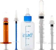 Pet Feeding Bottle Can Squeeze Liquid Feeding Kit and Mini Nipples for Kitten Puppy Small Animals Feeding Tool