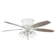 Stoneridge 52"Matte White Hugger LED Ceiling Fan Light Kit Indoor Pull Chain NEW