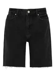 Paige Sammy Distressed Denim Shorts, Shorts, Black - W30 W30