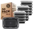 Meal Prep Containers 1 Compartment Food Storage Containers with Lids, Bento Box