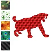 Sabretooth Tiger, Vinyl Decal Sticker, 40 Patterns & 3 Sizes, #591