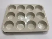 Rae Dunn White/Cream "YUM" 12 Muffin & Cupcake Pan, Brand New