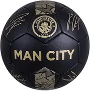 Manchester City FC Phantom Signature Football (UK Size: 5) (Black/Gold)