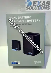 AJDBD-001 - GoPro Dual Charger HERO8 Dual Battery Charger + Battery Black