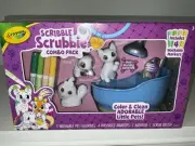 Crayola Scribble Scrubbie Pets Playset Blue Tub New in Box Washable Toy Set