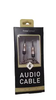 Prime Connect Tangle Free - Heavy Duty - 6 ft. 3.5mm Audio Cable