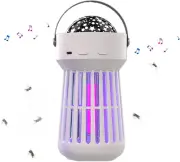 Bug Zapper Outdoor & Indoor, Rechargeable Mosquito Zapper with Projector, Portab