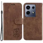 For Infinix Note 30 Vip 5g Wallet Phone Case Lovely Tiger Imprint Leather Anti-scratch Flip Cover
