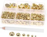 [OFFIGAM] Half Pearl Charms for DIY Crafts Flat Back Simulated Pearls for Nail Art Jewelry Making Headdress Decor and Creative Projects