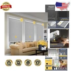 Upgraded Smart Blinds with Quiet Motor - 72" x 34" Gray Blackout Roller Shades