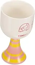 Hoement Elegant Dessert Goblet Creative Ice Cream Cup for Puddings Cakes Reusable Ceramic Dessert Bowl for Parties Home Decoration Microwave Refrigerator Safe for Birthdays Anniversaries