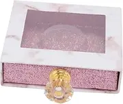 DECORNIJIA 1Pc Glitter Eyelash Packaging Box with Window Portable Lash Case for Travel Business Trip Home Use Compact Prevent Damage to False Eyelashes