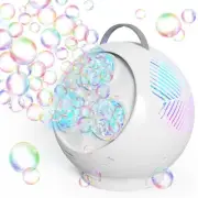 Bubble Machine Automatic Spherical Bubble Blower for Kids Rechargeable Portab...