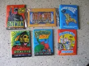 Vintage Unopened Non Sports Gum Card Packs, w/ original gum, set of 6