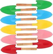 10pcs Wooden Handle Mini Shovels Garden Tools for Digging Flower Planting and Beach Sand Activities Multi-Purpose Garden Shovel