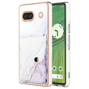Leather Coating IMD Pattern Leather+TPU Multifunctional Cover Case for Google Pixel 7a