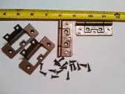 STOP HINGE OPENS 125° Non Mortise Cabinet Hinges 2-1/2" Long- 3/4 Leaf SET of 4