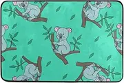 Mydaily Koala On Tree Branches Doormat 15.7 x 23.6 inch, Living Room Bedroom Kitchen Bathroom Decorative Lightweight Foam Printed Rug
