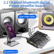 Power Amplifier Board Bluetooth 5.0 2.1Channel Audio Stereo Subwoofer 50WX2+1 XN