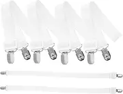 Yardwe Invisible Tablecloth Holders 6pcs Elastic Clips for Outdoor Hidden Straps for Table Cover in Rv