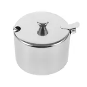 Non-Magnetic Seasoning Storage Container Stainless Steel Sugar Jar Kitchen Storage Jar With Spoon