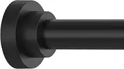 Thestoa Shower Curtain Rod Adjustable 43-78 inch, 1"Diameter Spring Tension Curtain Rod No Drill, Anti-Rust Non-Slip Shower Rod, Black Shower Curtain Rod for Bathroom Tension
