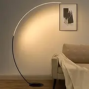 Arc Floor Lamps for Living Room, 165CM Modern LED Floor Lamp with Remote Control, 48W Dimmable 3 Color Temperature Tall Standing Floor Lamps Timing Night Mode Reading Floor Lamp for Living Room Office