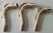 3 pieces sax neck Alto + Tenor sax neck brass material