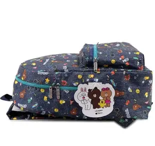 新款熱銷 LeSportsac x Line Friends 牛仔熊大 8266 旅行雙肩降落傘防水後背包 7990 限量