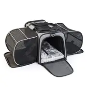 2 Side Expandable Small Dog Carrier