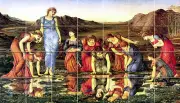 42 x 24 Art Jones Ceramic Mural Backsplash Bath Tile #1407